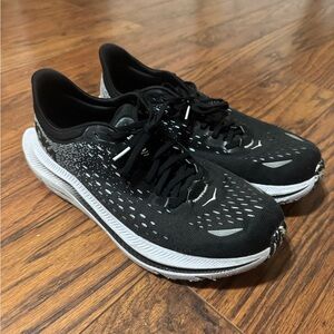 Hoka Black and White Athletic Shoes